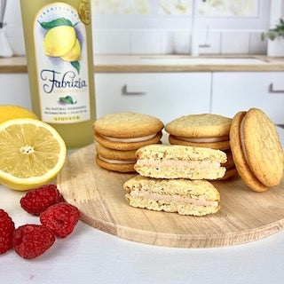 Lemon Raspberry Sandwich Cookies