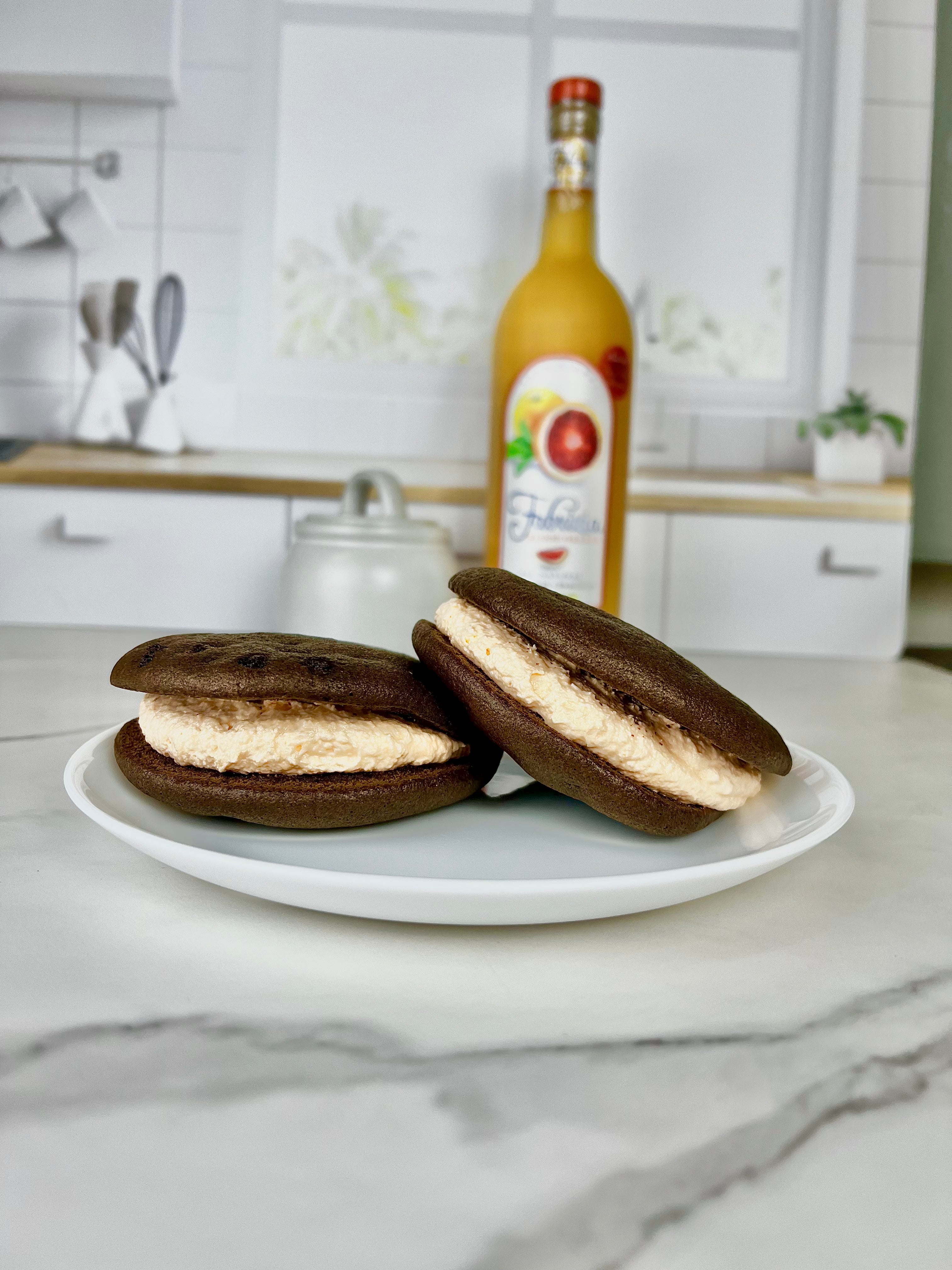 Double Chocolate Blood Orange Whoopie Pies