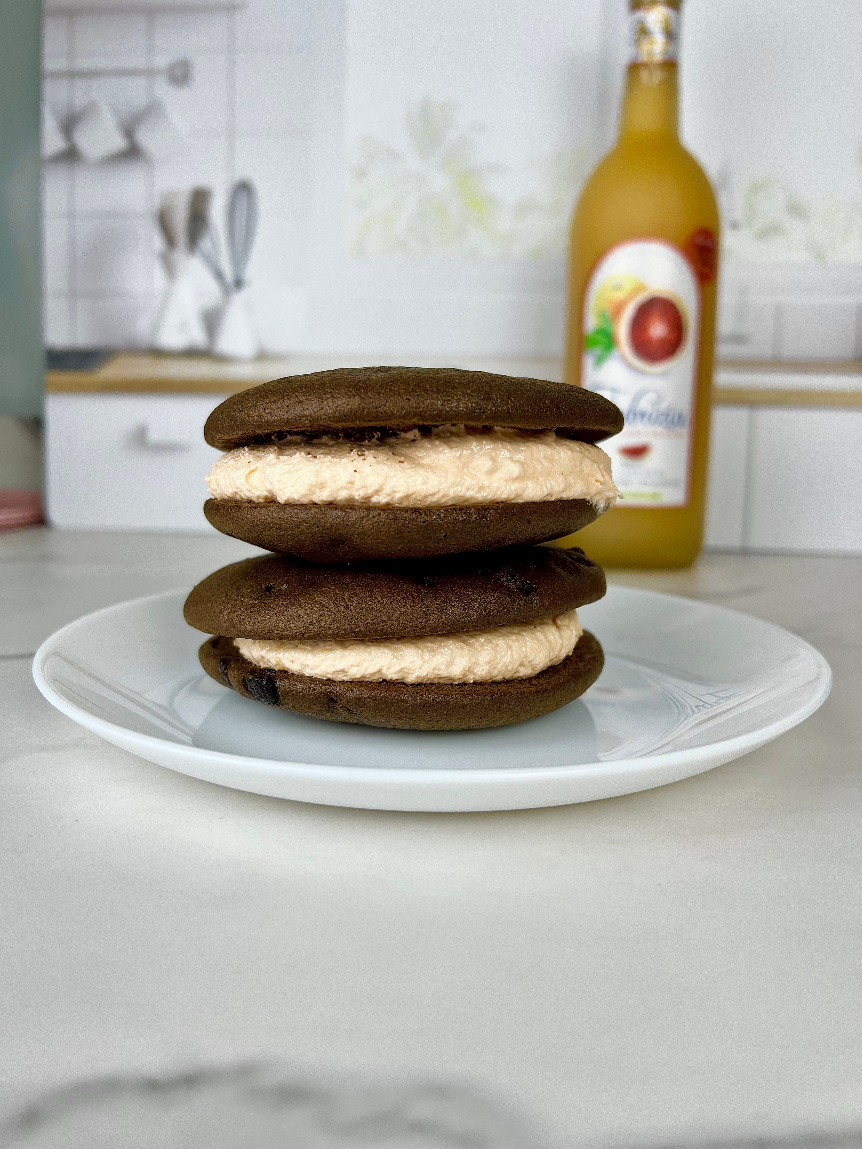 Double Chocolate Blood Orange Whoopie Pies